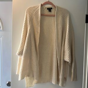 Womens white cable knit sweater